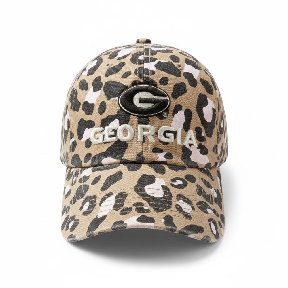 47 Brand Georgia Bulldogs Women Leopard Print Hat Adjustable Baseball Cap G Logo